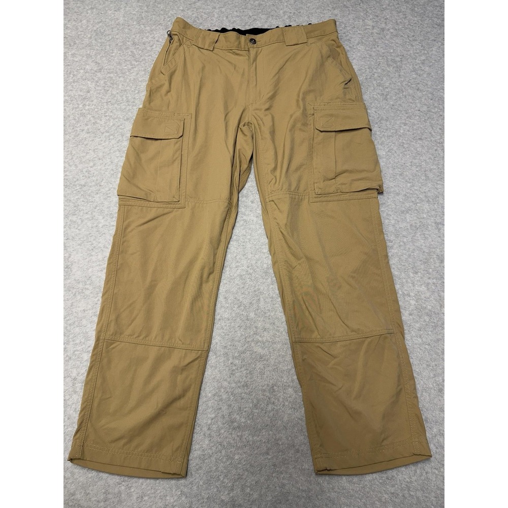 Duluth Trading Co Dry On The Fly Pants Mens L 33x30 Brown Cargo Hiking Outdoor